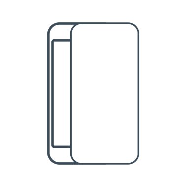 Mobil ekran beyaz Background.vector illüstrasyon simge simge izole korur