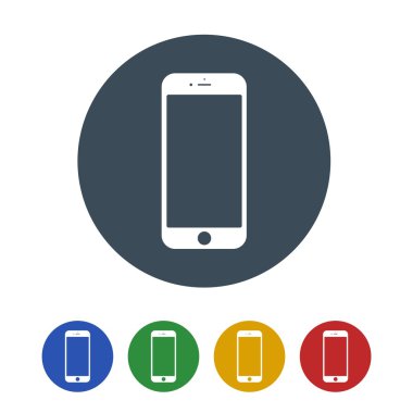Mobil Icon izole beyaz Background.vector illüstrasyon simgesini