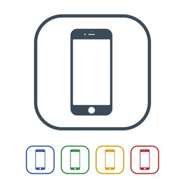 Mobil Icon izole beyaz Background.vector illüstrasyon simgesini