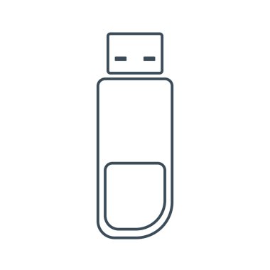 Kalem sürücü simgesi izole beyaz Background.vector illüstrasyon simge üzerinde