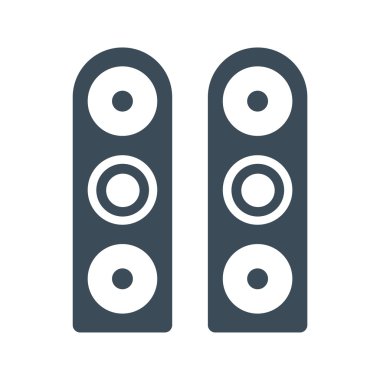 Portatif Hoparlör simgesi izole beyaz Background.vector illüstrasyon simge üzerinde