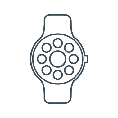 Akıllı beyaz Background.vector illüstrasyon simge simge izole saatler