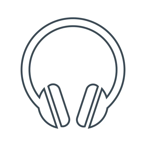 Kulaklık simgesi izole beyaz Background.vector illüstrasyon simge üzerinde