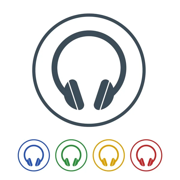 Icono de auriculares aislado en el icono de ilustración de White Background.vector — Vector de stock