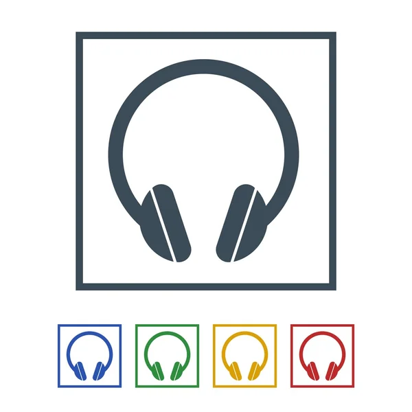 Icono de auriculares aislado en el icono de ilustración de White Background.vector — Vector de stock