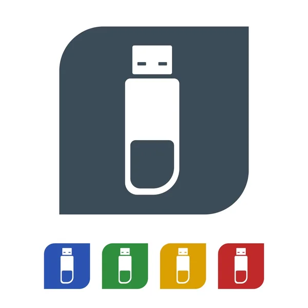 Icono de pen drive aislado en el icono de ilustración de White Background.vector — Vector de stock