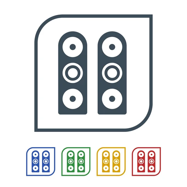 Icono de altavoz portátil aislado en White Background.vector icono de la ilustración — Vector de stock