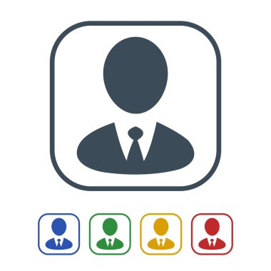 Beyaz arka plan üzerinde izole iş adamları simgesi