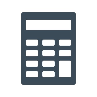 Hesaplayıcı simgesi beyaz arkaplanda izole edildi