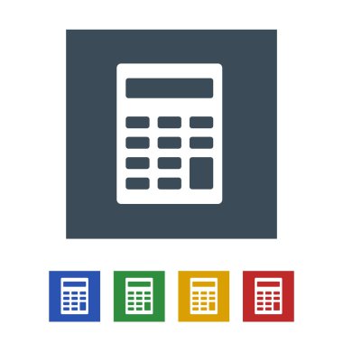 Hesaplayıcı simgesi beyaz arkaplanda izole edildi