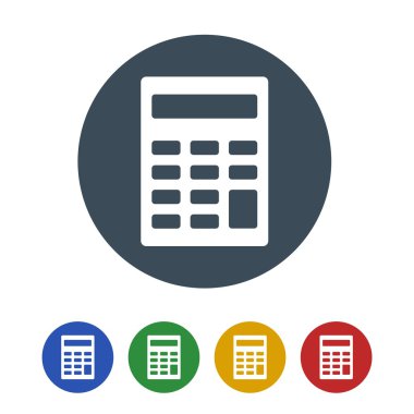 Hesaplayıcı simgesi beyaz arkaplanda izole edildi