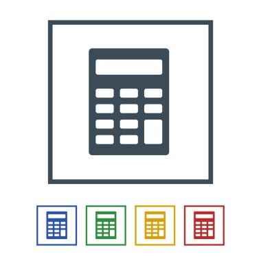 Hesaplayıcı simgesi beyaz arkaplanda izole edildi