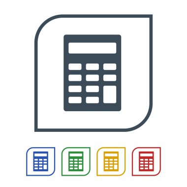 Hesaplayıcı simgesi beyaz arkaplanda izole edildi