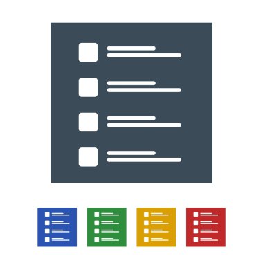 Not Liste simgesi beyaz arka plan üzerinde izole