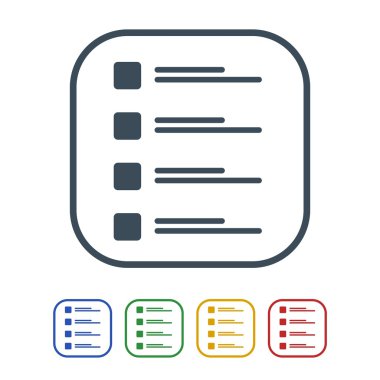 Not Liste simgesi beyaz arka plan üzerinde izole