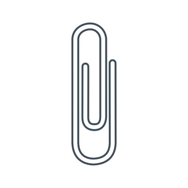 kağıt ataç simgesi beyaz arkaplanda izole edildi