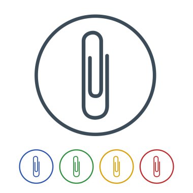 kağıt ataç simgesi beyaz arkaplanda izole edildi