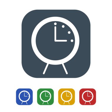 Beyaz arkaplanda saat simgesi izole edildi