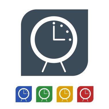 Beyaz arkaplanda saat simgesi izole edildi