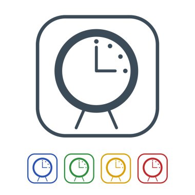 Beyaz arkaplanda saat simgesi izole edildi