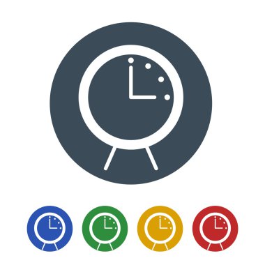 Beyaz arkaplanda saat simgesi izole edildi