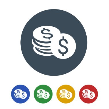 Beyaz arkaplanda dolar simgesi izole edildi