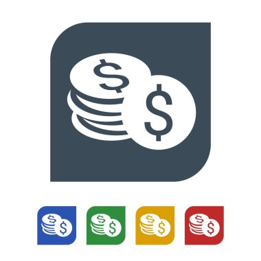 Beyaz arkaplanda dolar simgesi izole edildi