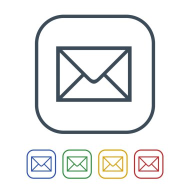 Beyaz arka plan üzerinde izole e-posta simgesi