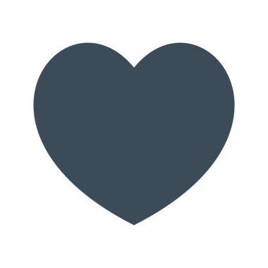 Beyaz arka plan üzerinde izole kalp simgesi. vektör çizim simgesi