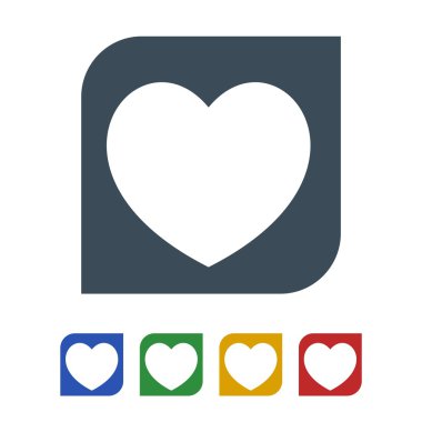 Beyaz arka plan üzerinde izole kalp simgesi. vektör çizim simgesi