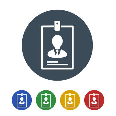 Beyaz arka plan üzerinde izole kimlik simgesi. vektör çizim simgesi