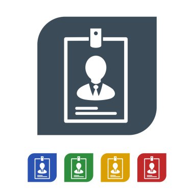 Beyaz arka plan üzerinde izole kimlik simgesi. vektör çizim simgesi