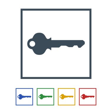 Anahtar simgesi beyaz arka plan üzerinde izole. vektör çizim simgesi