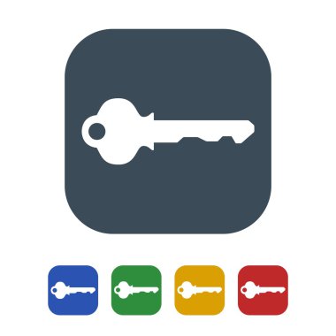 Anahtar simgesi beyaz arka plan üzerinde izole. vektör çizim simgesi