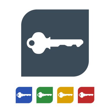 Anahtar simgesi beyaz arka plan üzerinde izole. vektör çizim simgesi