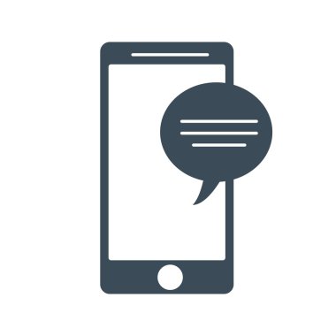 Beyaz arka plan üzerinde izole mobil simgesi. vektör çizim simgesi