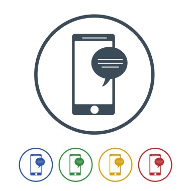 Beyaz arka plan üzerinde izole mobil simgesi. vektör çizim simgesi