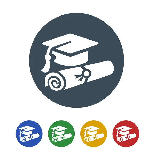 Beyaz arka plan üzerinde izole mezuniyet simgesi. vektör çizim simgesi