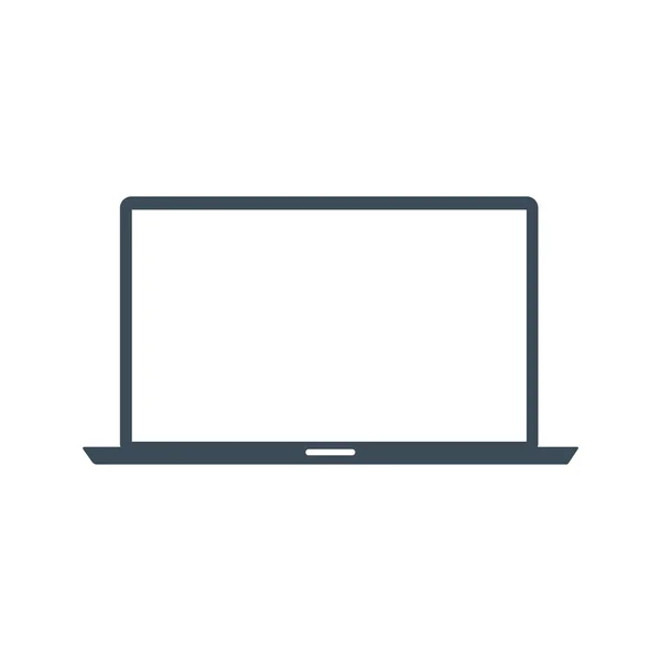 Dizüstü bilgisayar simgesi beyaz arka plan üzerinde izole. vektör çizim simgesi