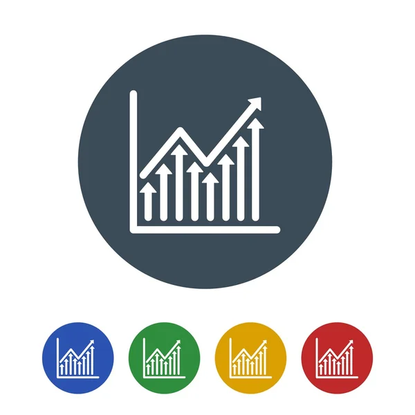 Ícone do mercado de ações isolado no fundo branco. ícone de ilustração vetorial — Vetor de Stock