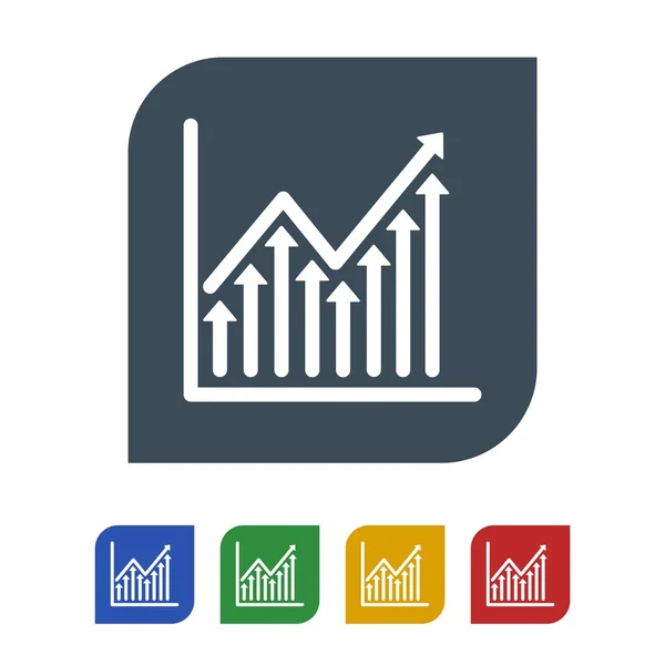 Ícone do mercado de ações isolado no fundo branco. ícone de ilustração vetorial — Vetor de Stock