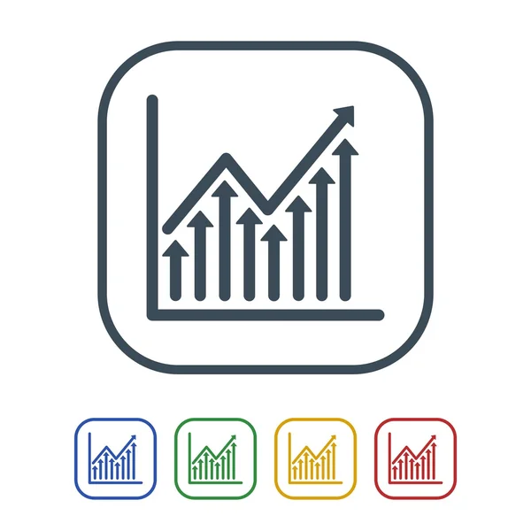 Ícone do mercado de ações isolado no fundo branco. ícone de ilustração vetorial — Vetor de Stock