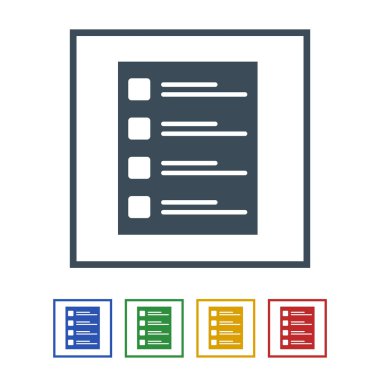 Beyaz arka plan üzerinde izole listesi simgesini dikkat edin. vektör çizim simgesi