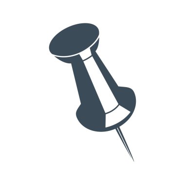 Beyaz arka plan üzerinde izole iğne simgesi. vektör çizim simgesi