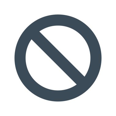 Beyaz arka plan üzerinde izole yasak simgesi. vektör çizim simgesi