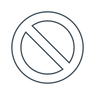 Beyaz arka plan üzerinde izole yasak simgesi. vektör çizim simgesi