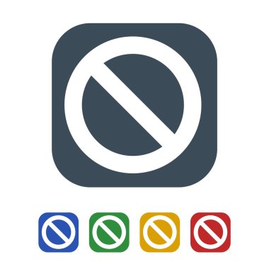 Beyaz arka plan üzerinde izole yasak simgesi. vektör çizim simgesi