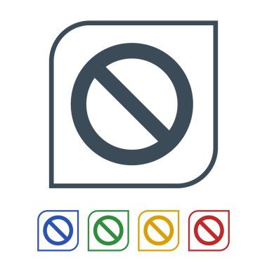 Beyaz arka plan üzerinde izole yasak simgesi. vektör çizim simgesi