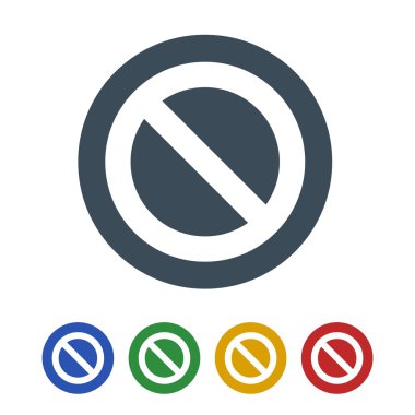 Beyaz arka plan üzerinde izole yasak simgesi. vektör çizim simgesi