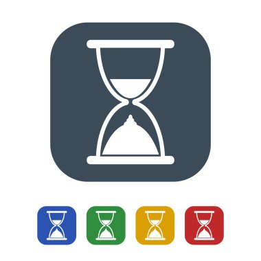 Kum saati simgesi beyaz arka plan üzerinde izole. vektör çizim simgesi